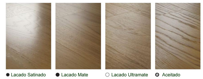 diferentes lacados suelos madera