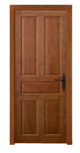 puerta interior rusticamadera maciza cuarterones