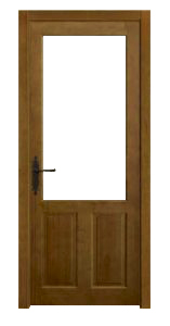 puerta rustica interior madera cristal