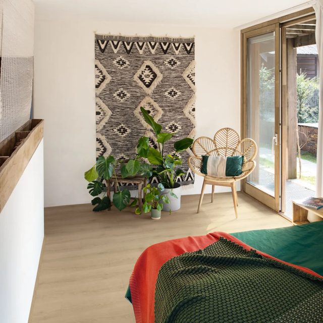 Comedor con laminado Quick-Step Classic en roble claro